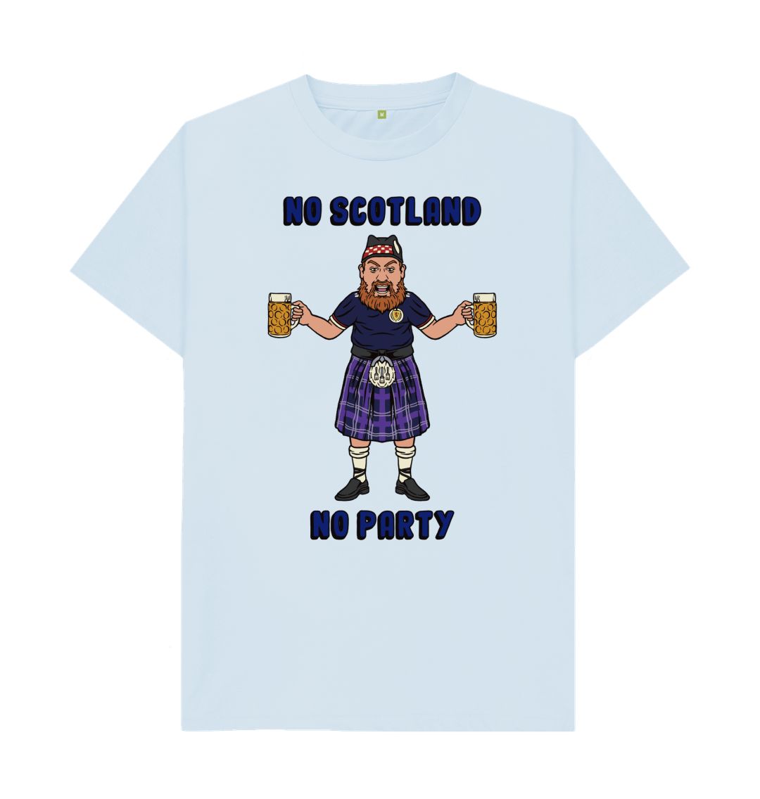 Sky Blue No Scotland No Party Euro 2024 T-shirt