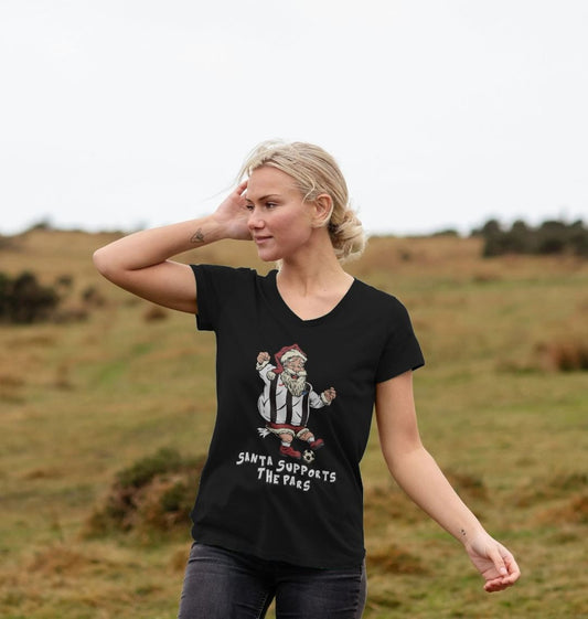 Dunfermline Women's Santa V-neck T-shirt