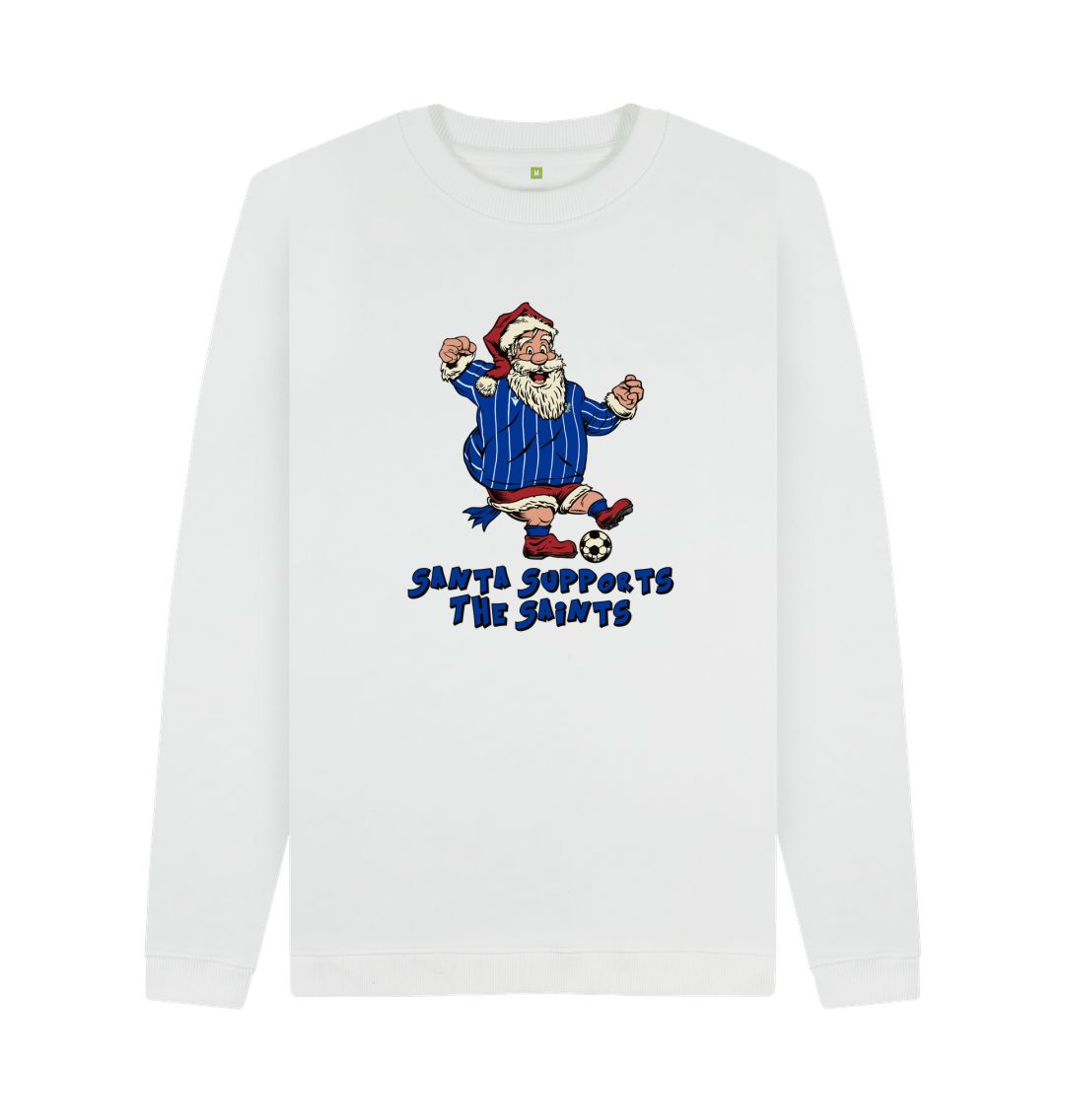 White St Johnstone Men's Santa Jumper