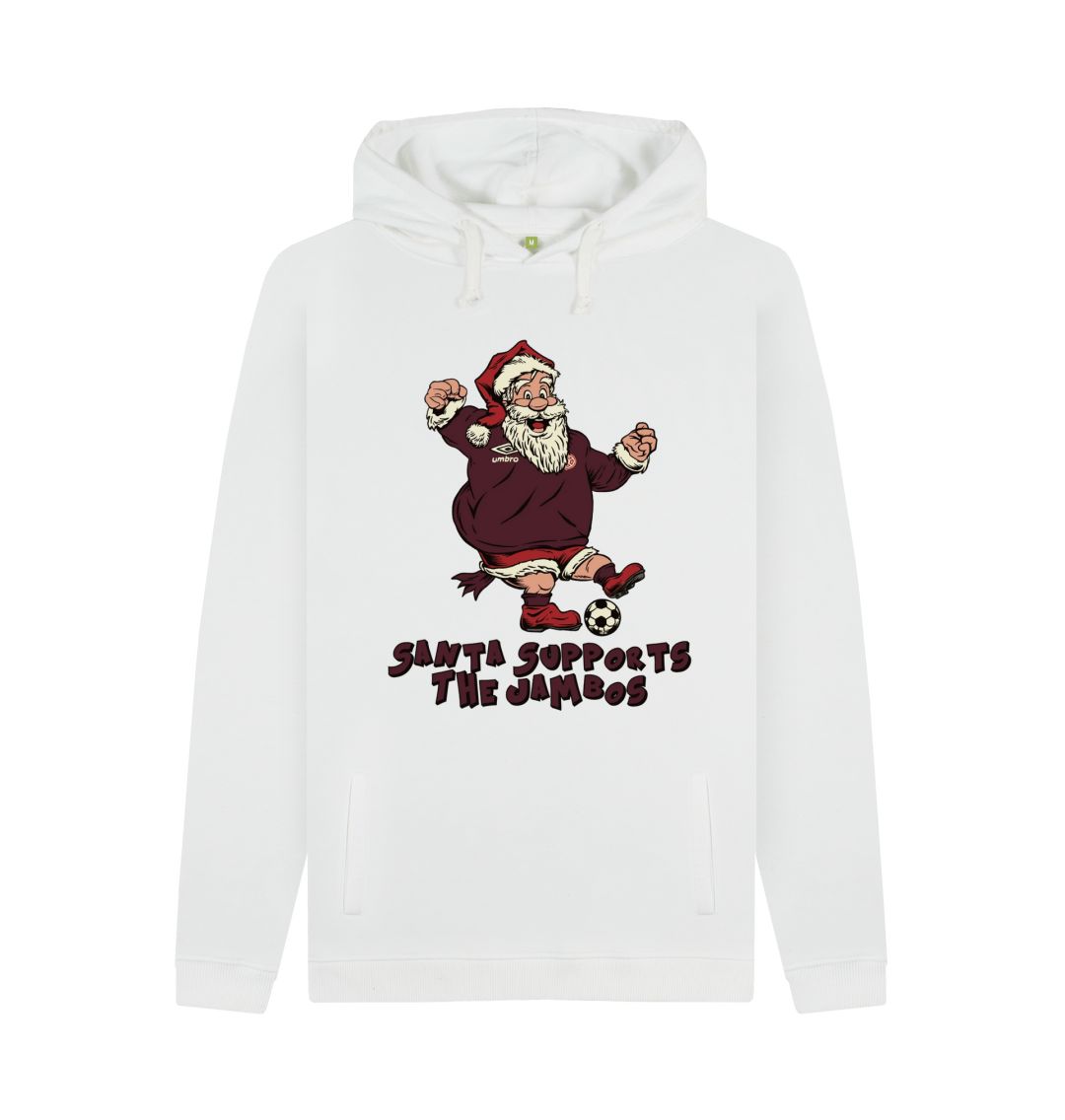 White Hearts Men's Santa Hoody