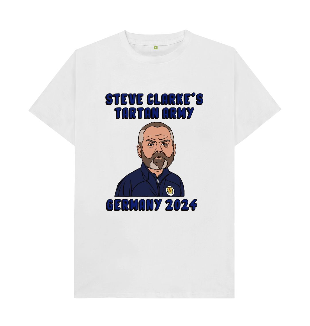 White Scotland Euro 2024 Steve Clarke's Tartan Army T-shirt