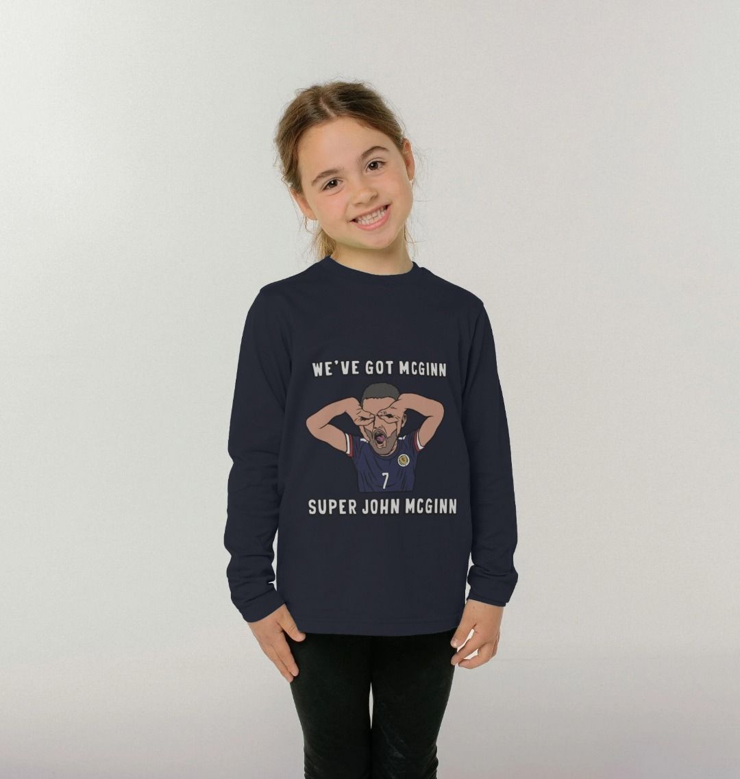 Scotland Euro 2024 Unisex Kids Long Sleeved T-shirt Super John McGinn