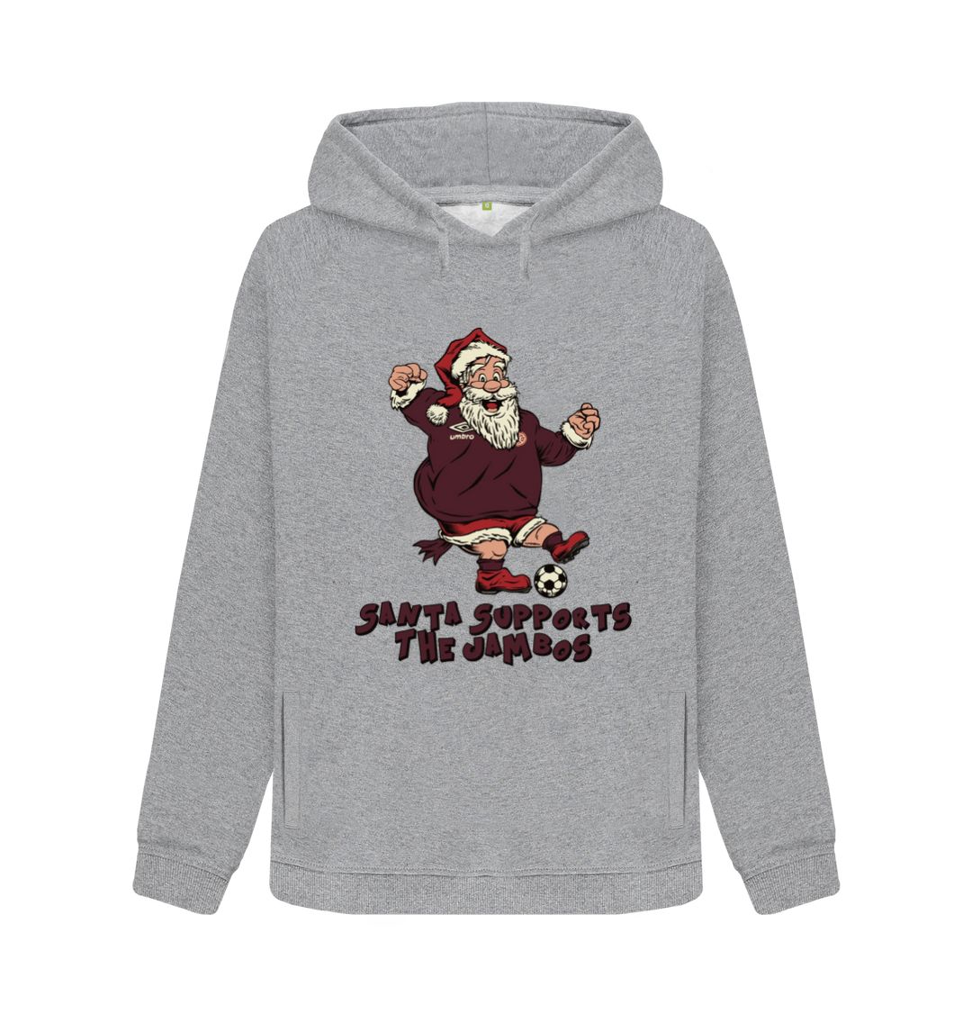 Light Heather Hearts Women's Santa Hoody