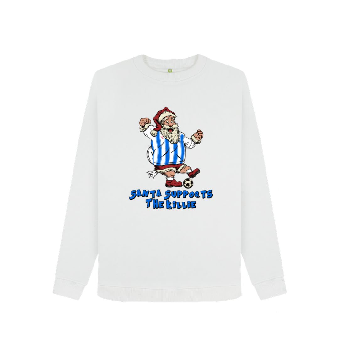 White Kilmarnock Women's Santa Jumper