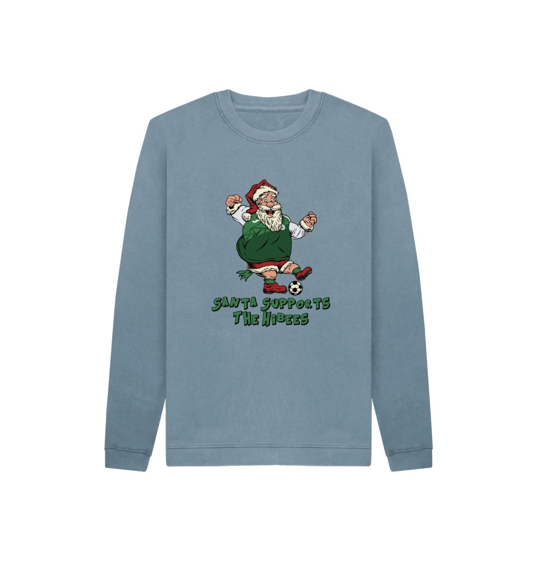 Stone Blue Hibernian Kids Santa Jumper