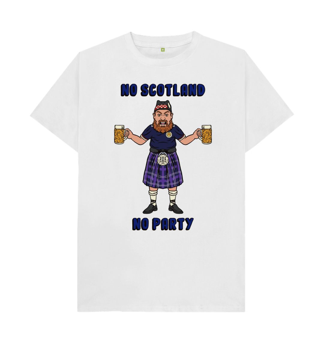 White No Scotland No Party Euro 2024 T-shirt