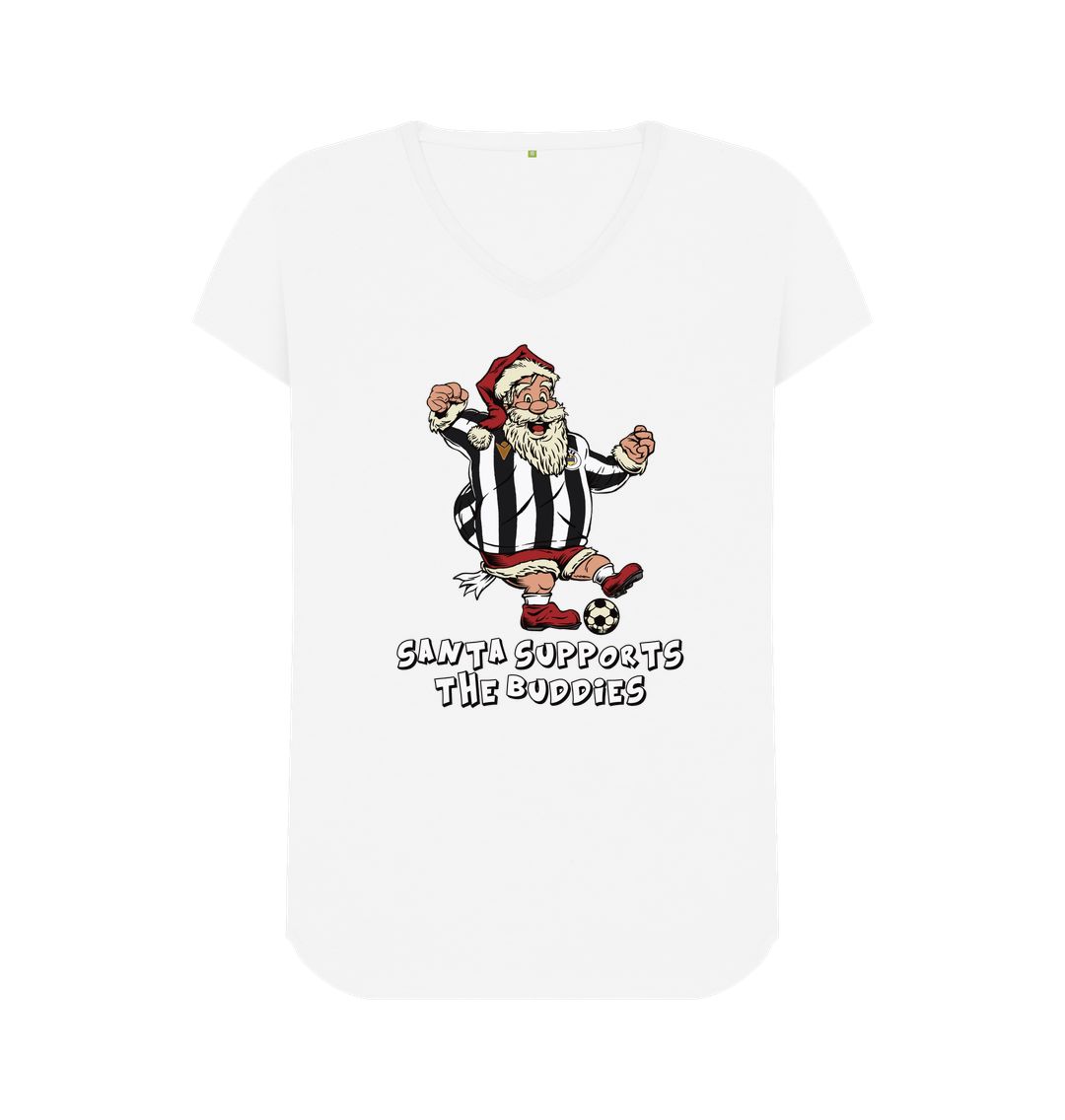 White St Mirren Women's V-neck T-shirt