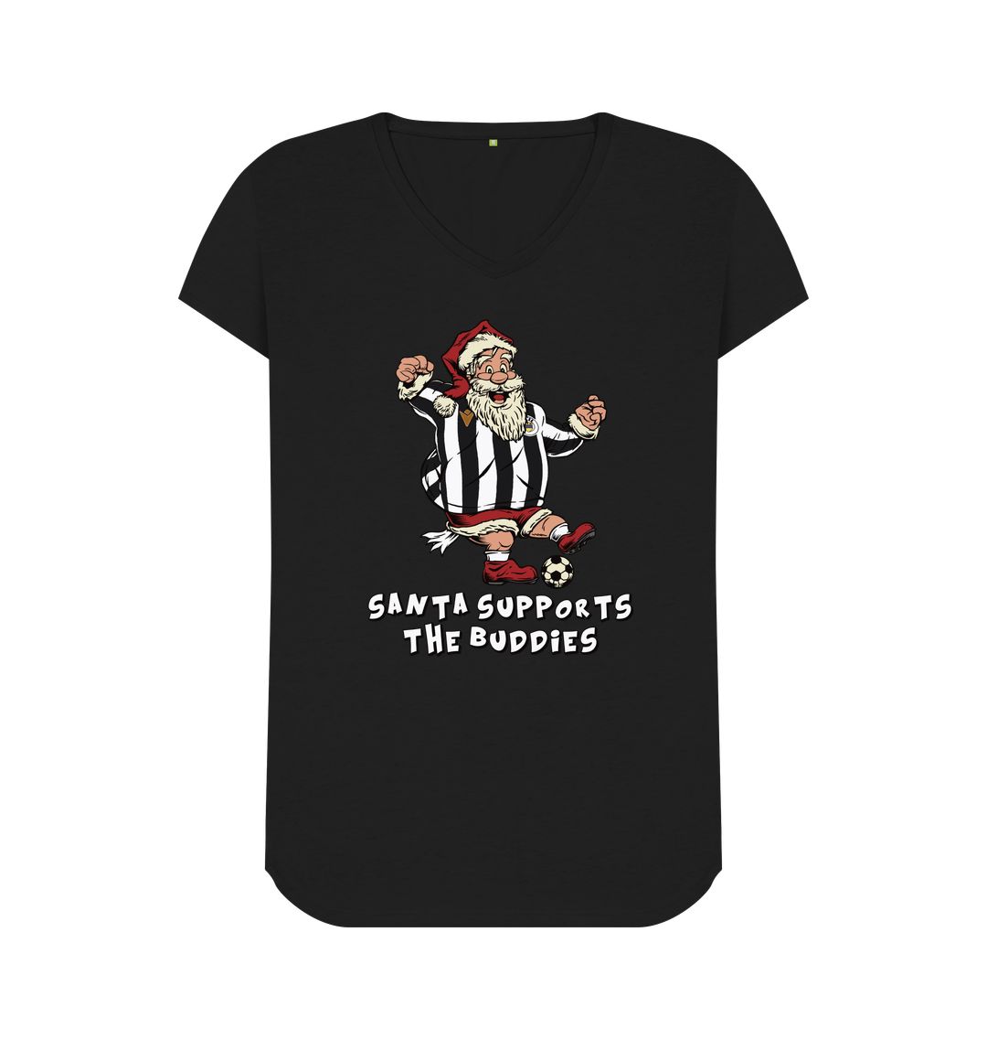 Black St Mirren Women's V-neck T-shirt