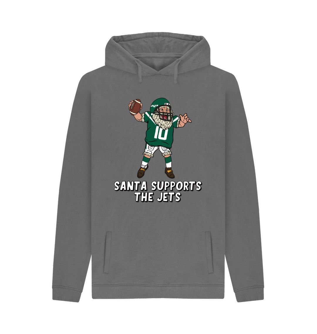 Slate Grey New York Jets Santa Hoody