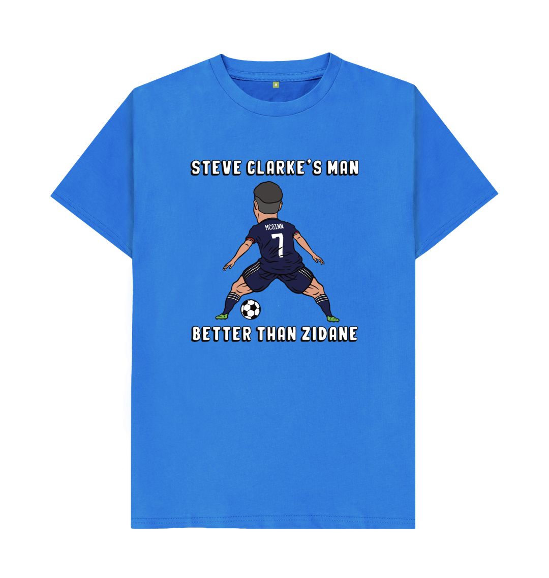 Bright Blue Scotland Euro 2024 Super McGinn T-shirt Men's