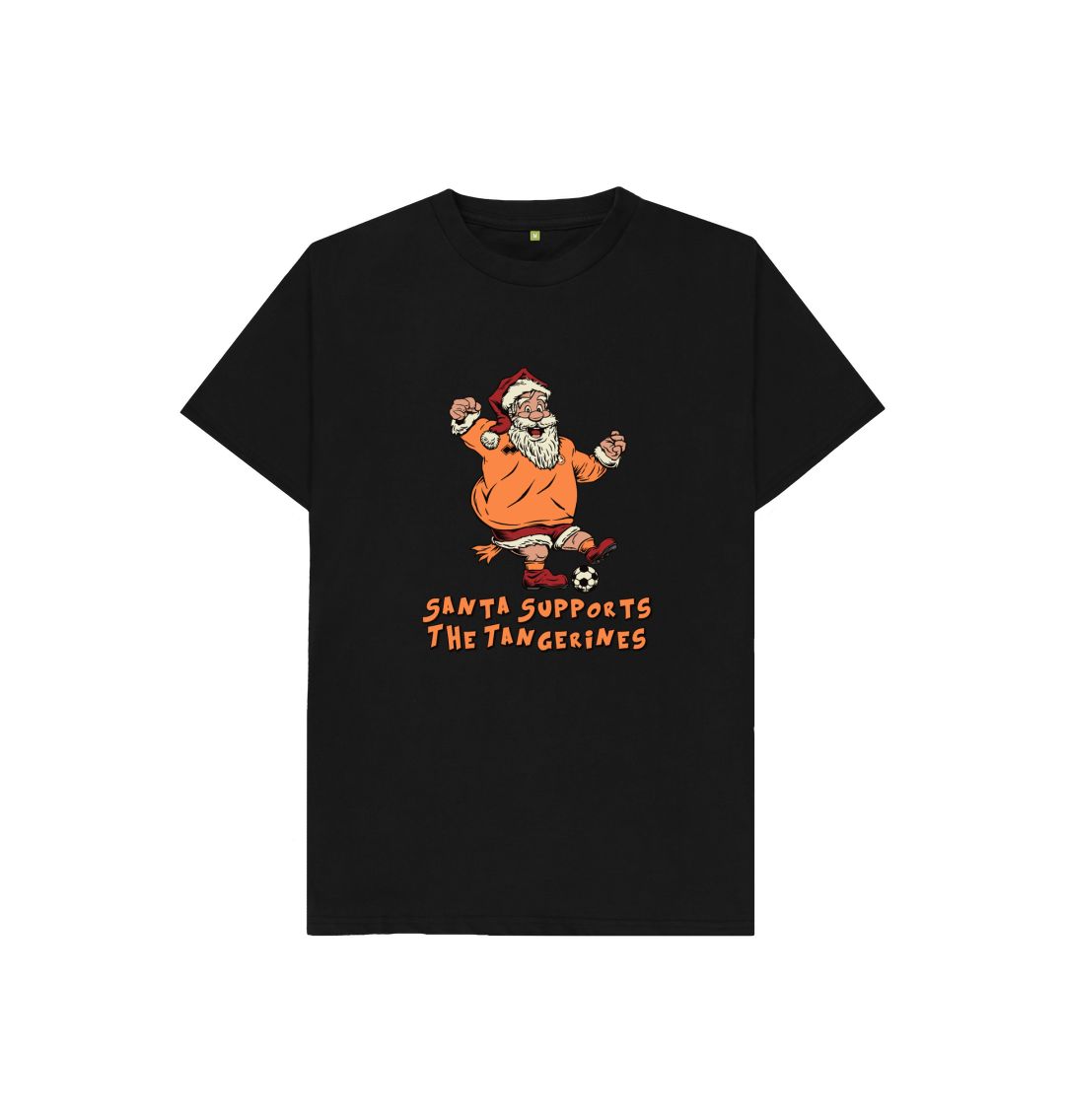 Black Dundee United Kids Santa T-shirt