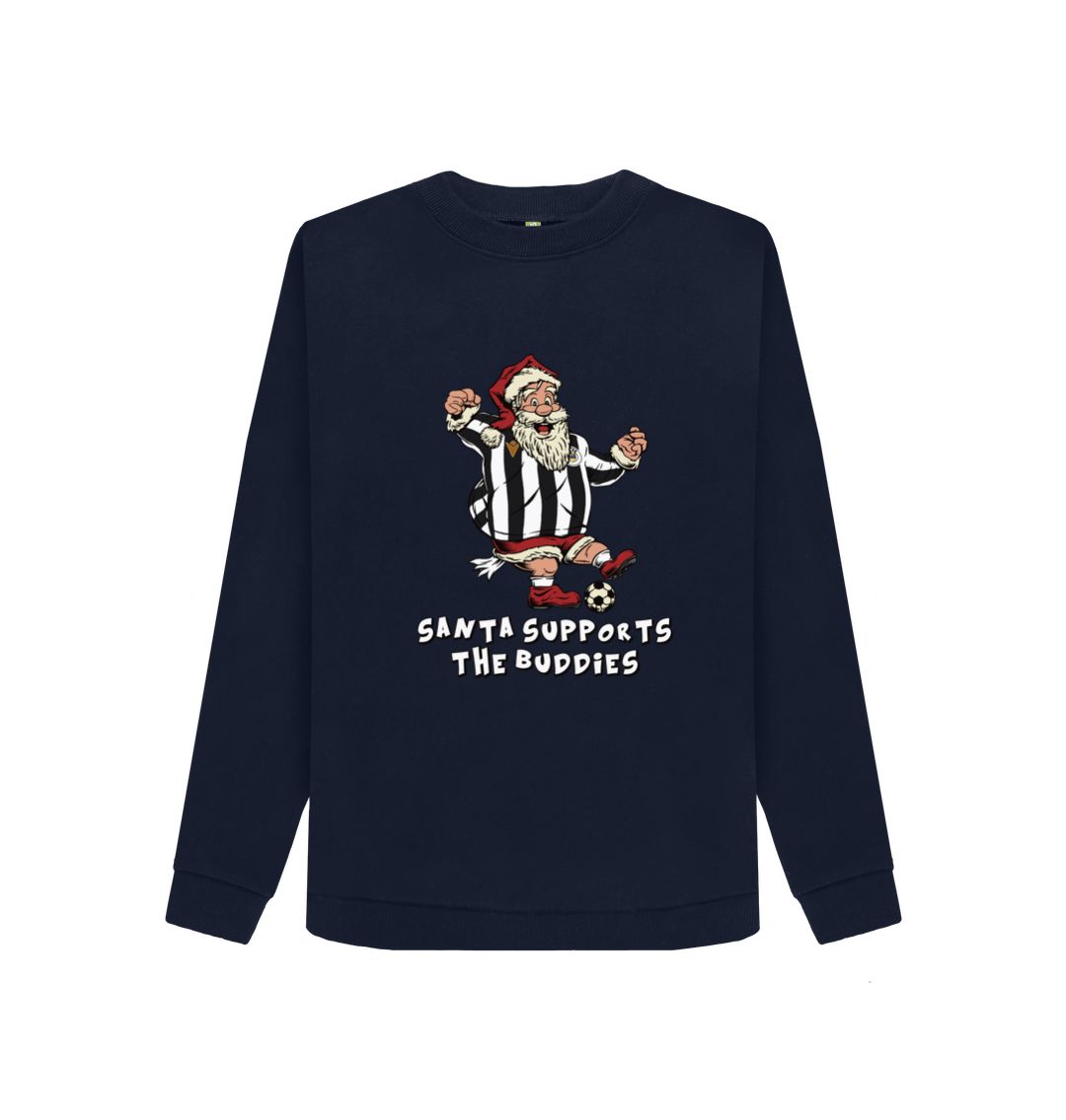 Navy Blue St Mirren Women's Santa Jumper