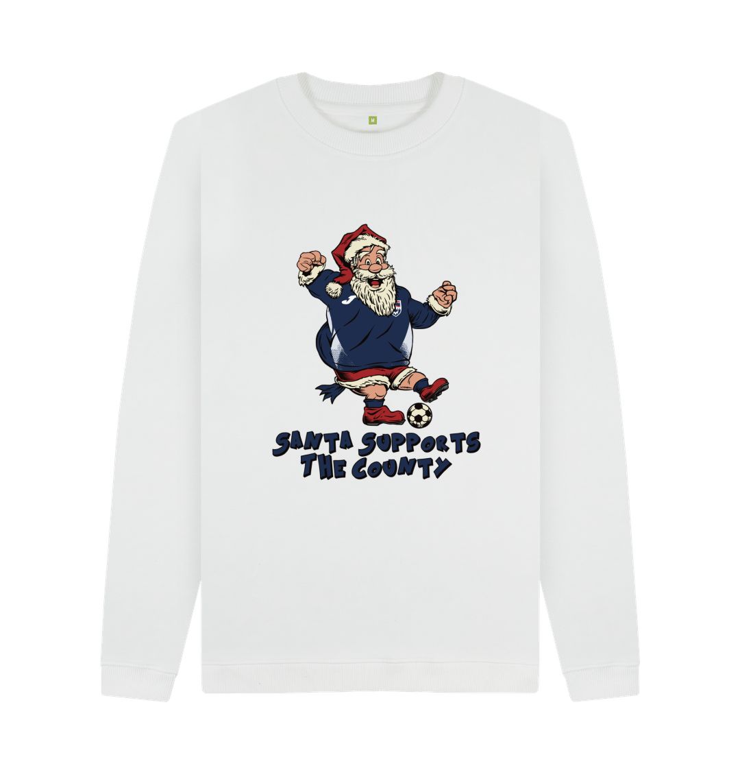 White Ross County Men's Santa Jumper