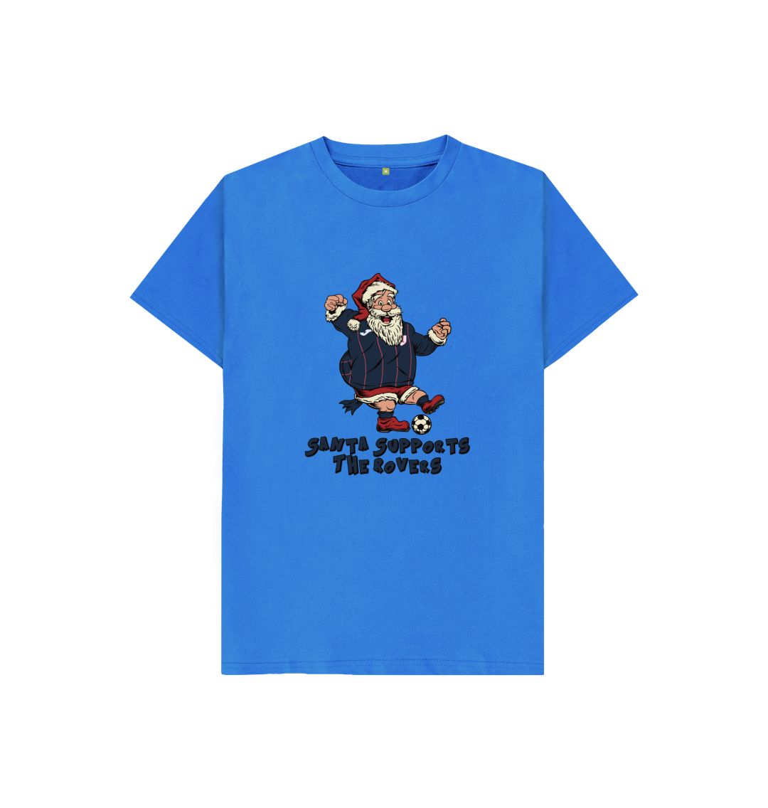 Bright Blue Raith Rovers Kids Santa T-shirt