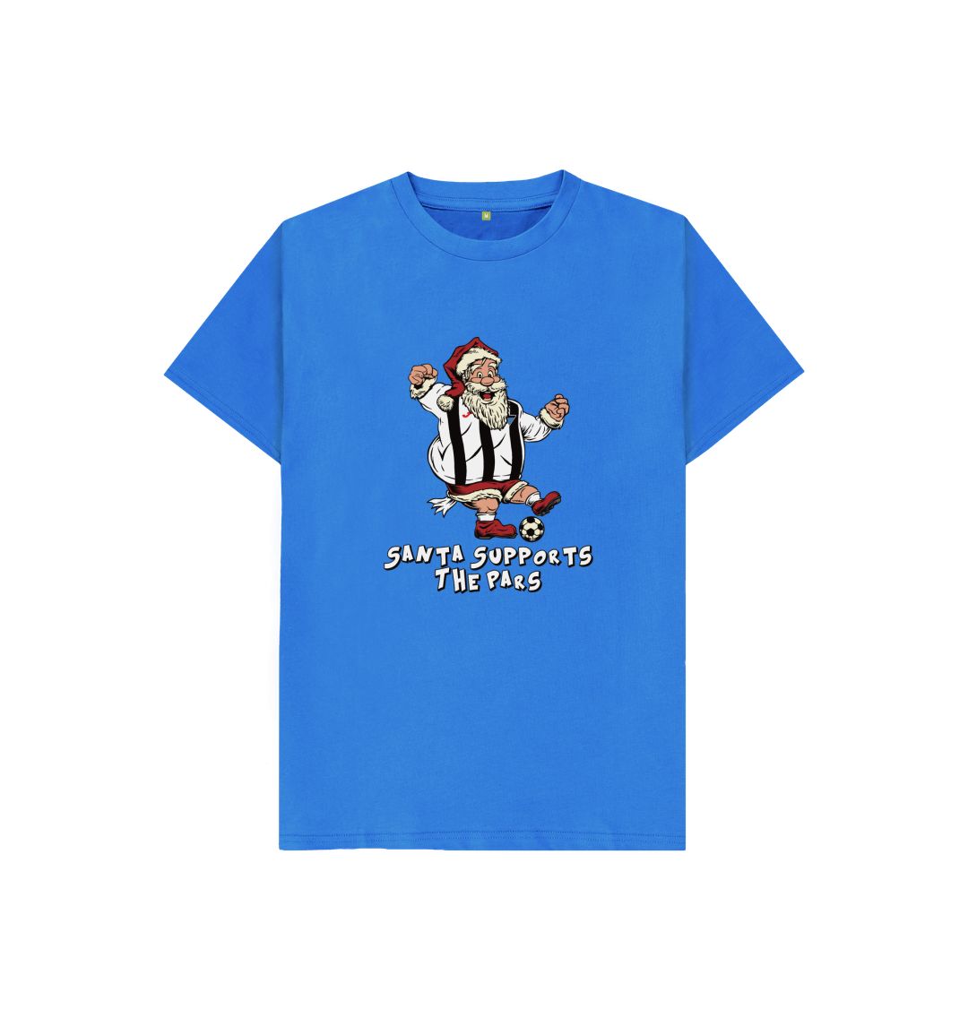 Bright Blue Dunfermline Kids Santa T-shirt