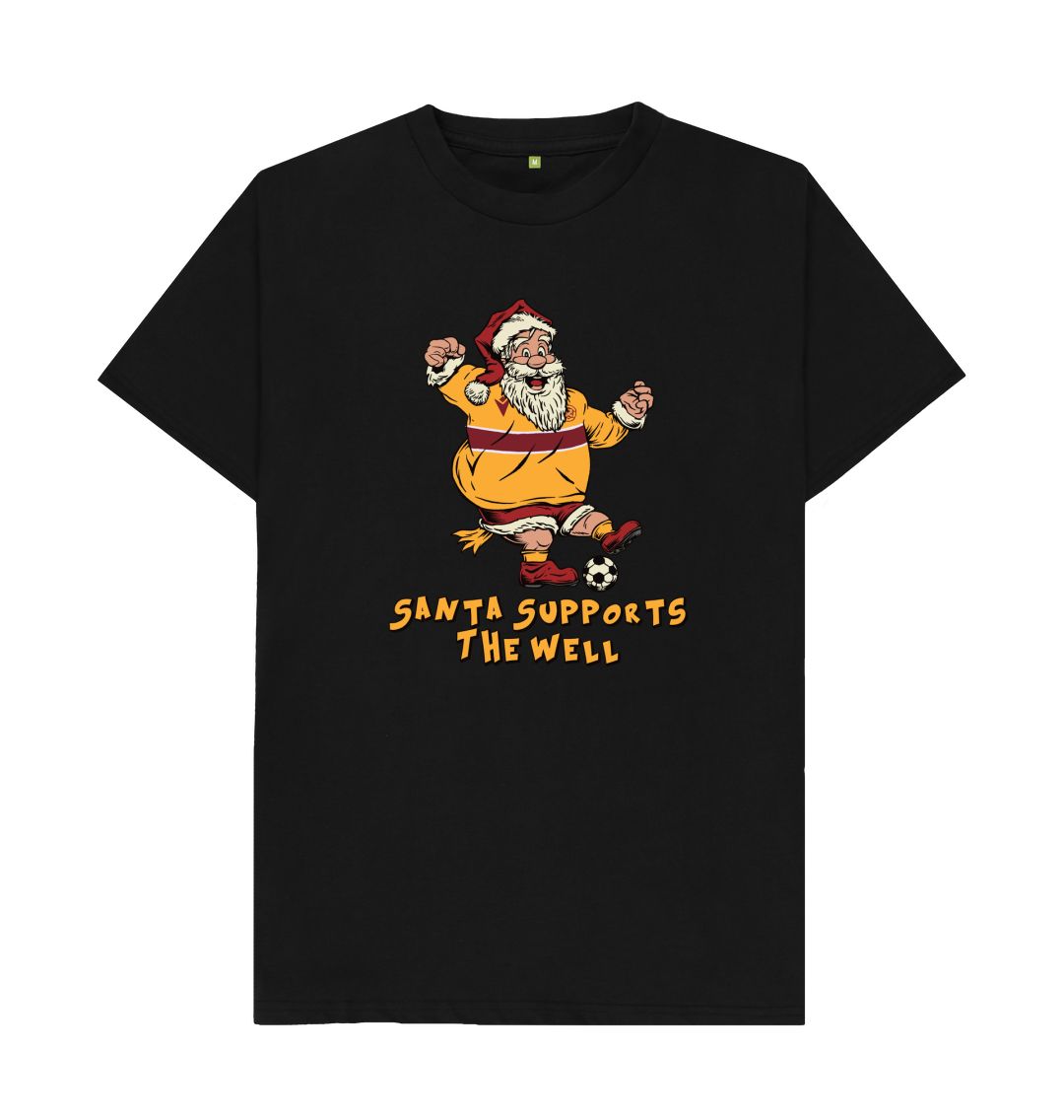 Black Motherwell Men's Santa T-shirt