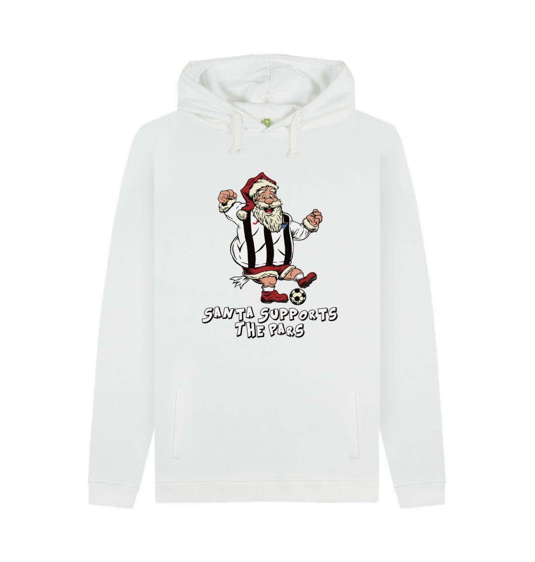 White Dunfermline Men's Santa Hoody