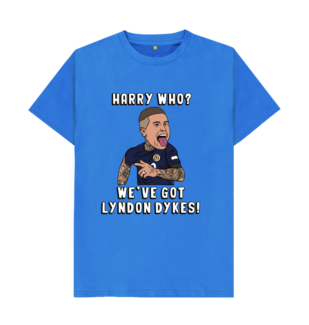 Bright Blue Scotland Euro 2024 Lydon Dykes T-shirt Navy