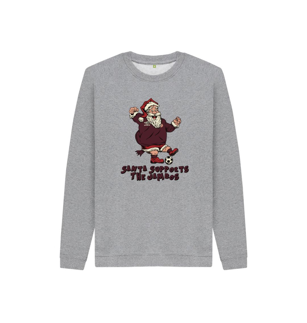 Athletic Grey Hearts Kids Santa Jumper