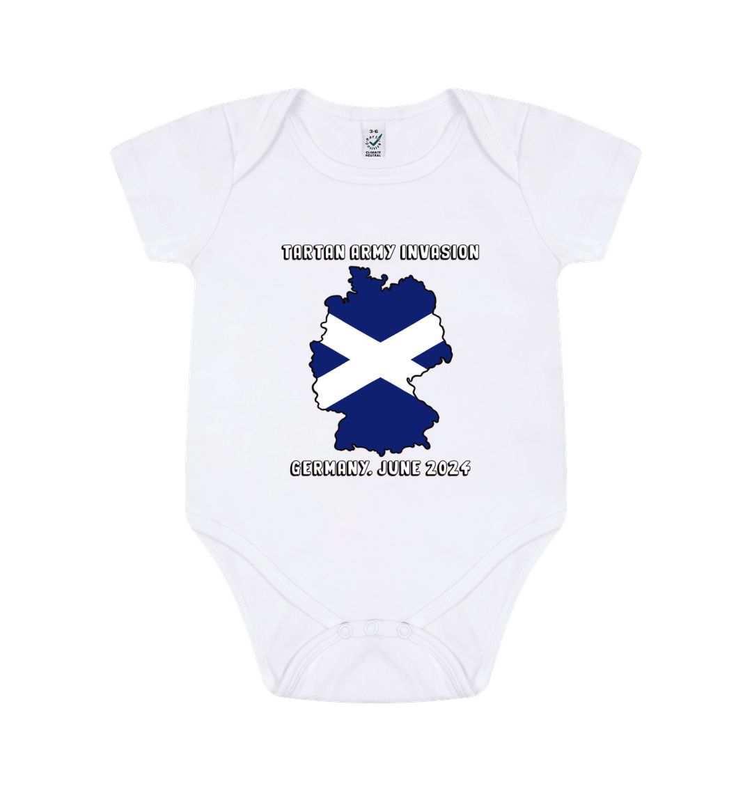 White Euro 2024 Scotland Baby Grow