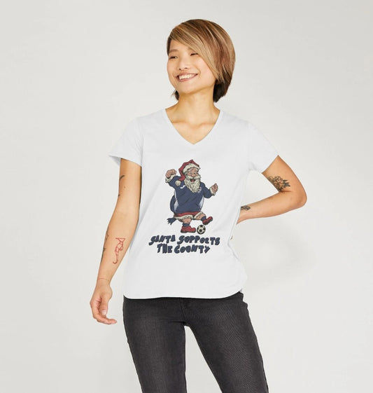 Ross County Women's V-neck Santa T-shirt