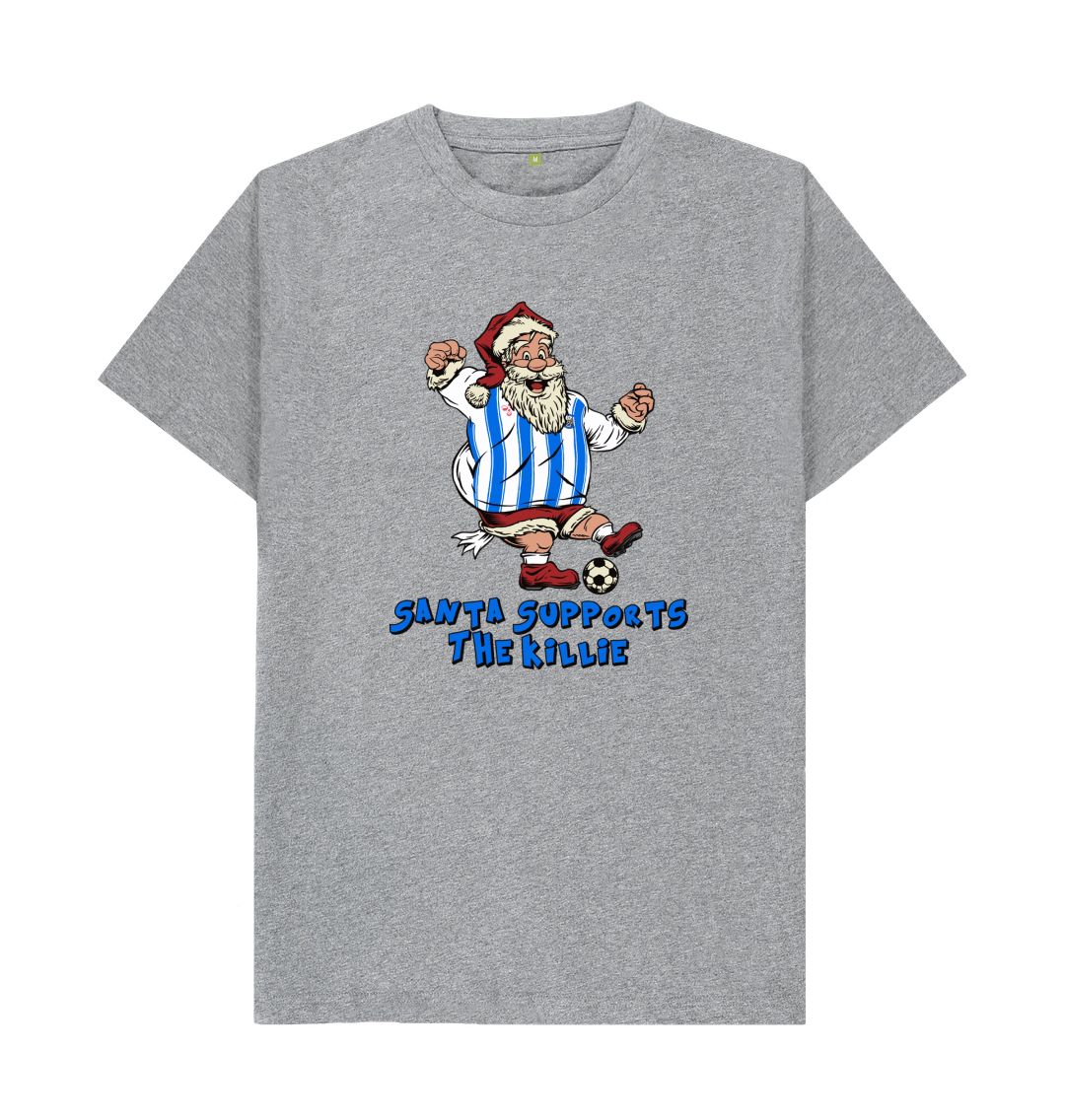 Athletic Grey Kilmarnock Men's Santa T-shirt