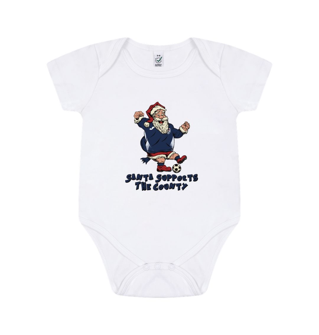 White Ross County Baby Grow