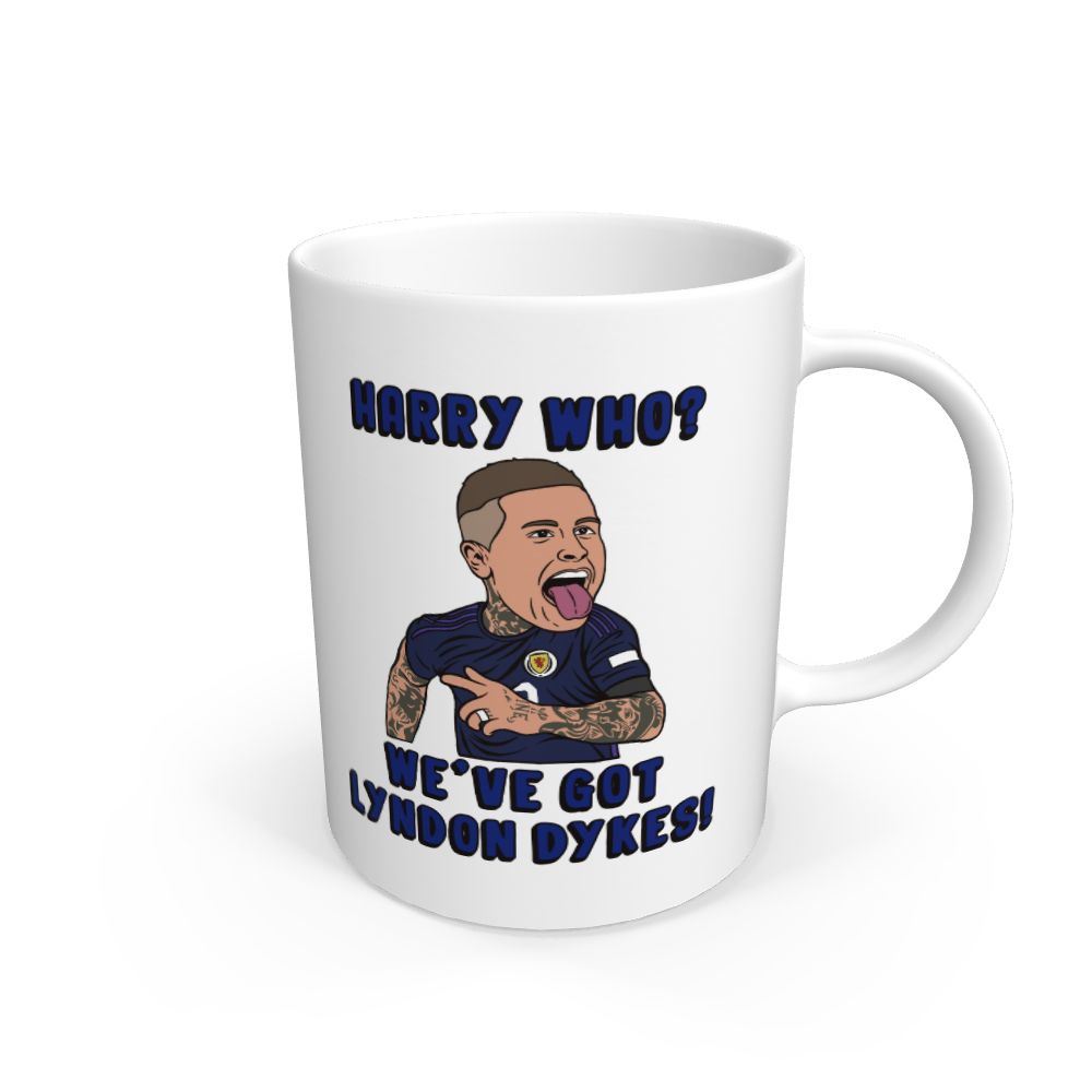 White Scotland Euro 2024 Lyndon Dykes Mug