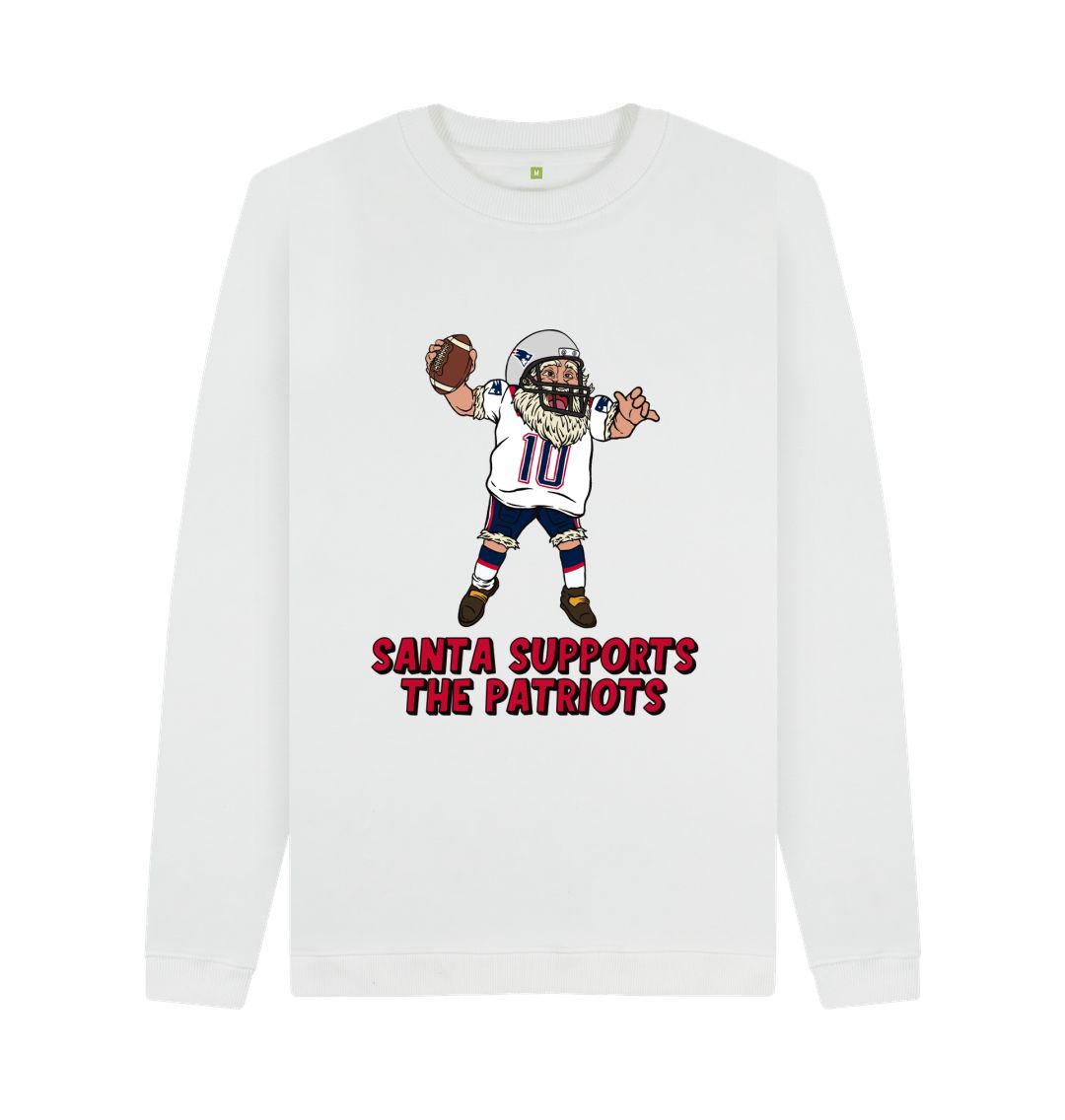 White New England Patriots Men's Santa Jumper