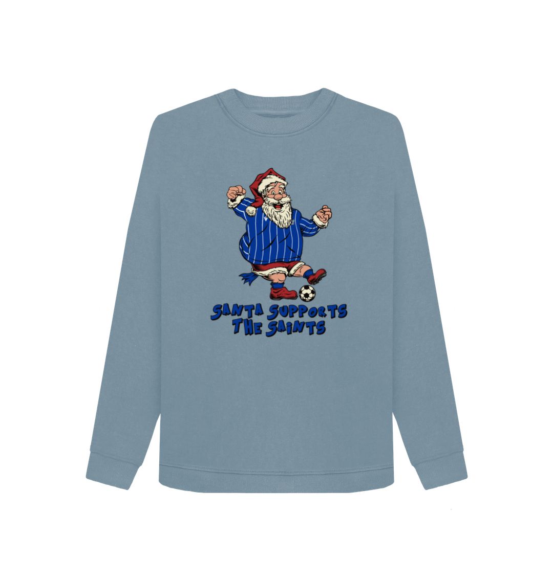 Stone Blue St Johnstone Women's Santa Jumper