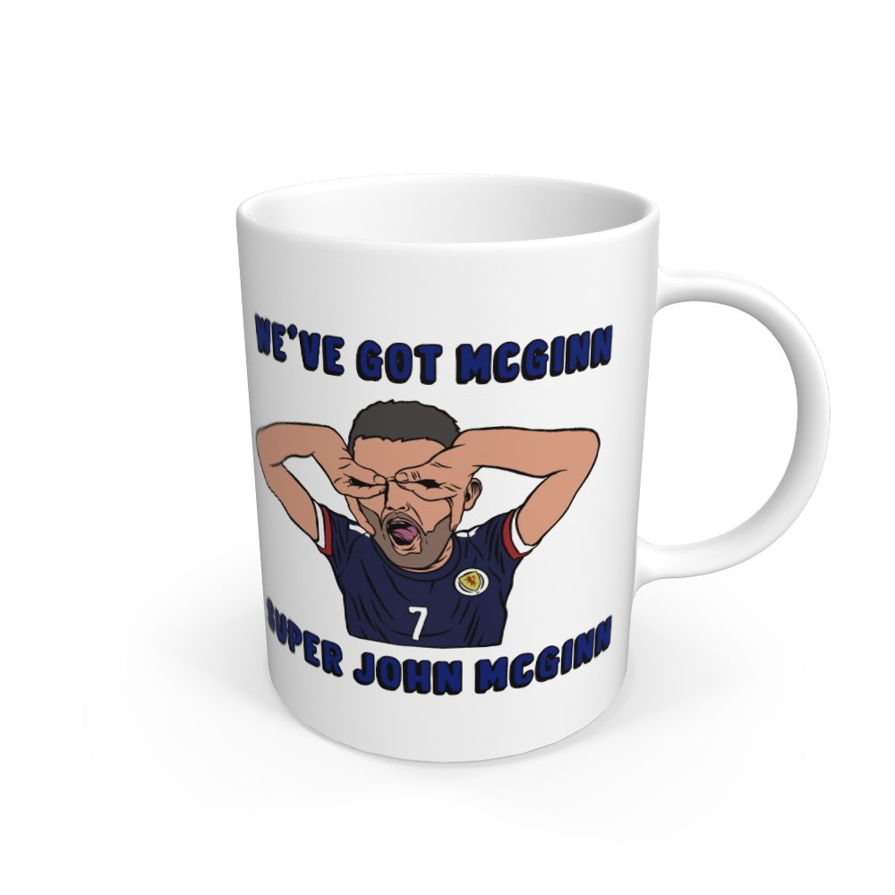 White Scotland Euro 2024 Super John McGinn Mug