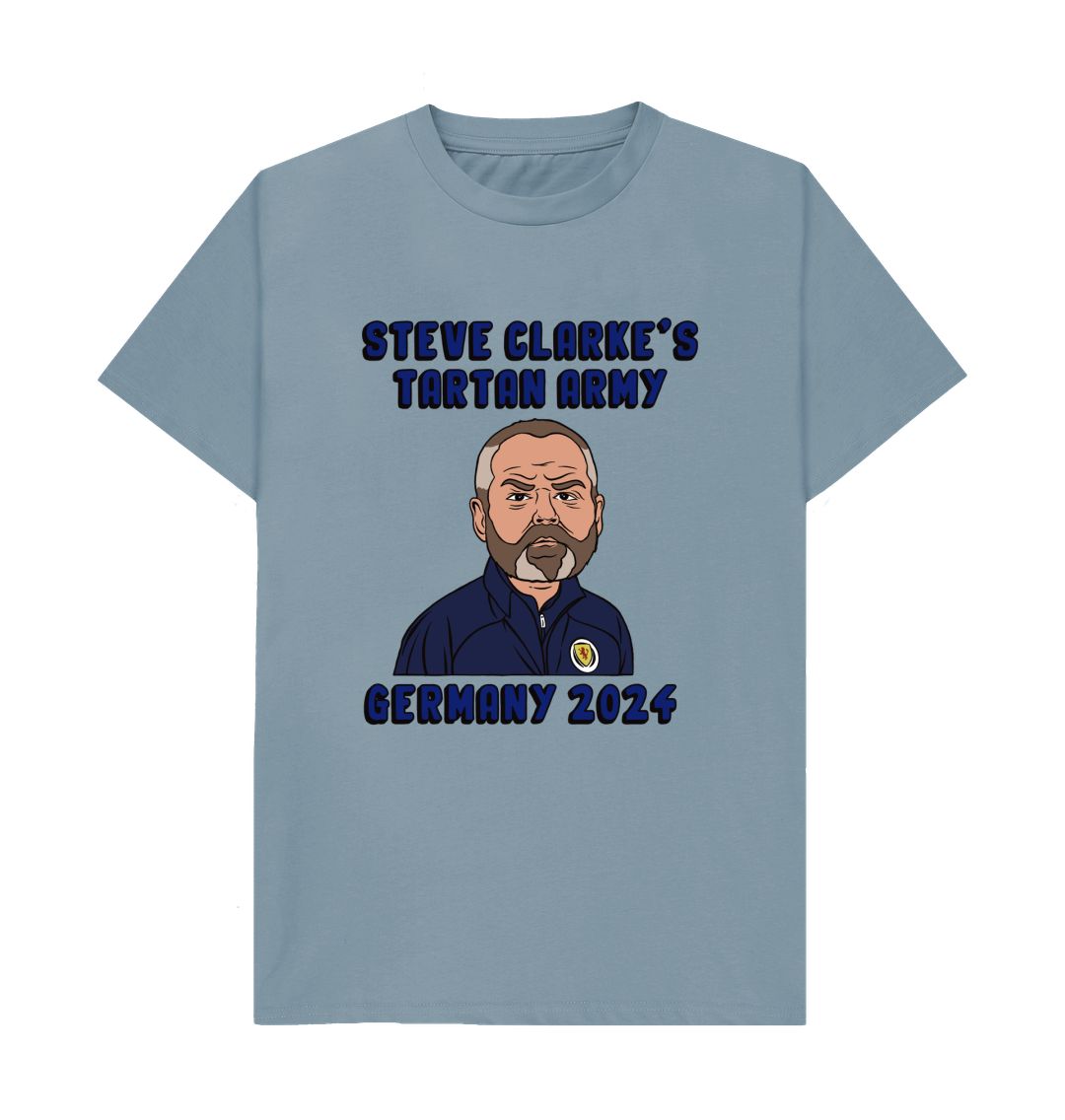 Stone Blue Scotland Euro 2024 Steve Clarke's Tartan Army T-shirt