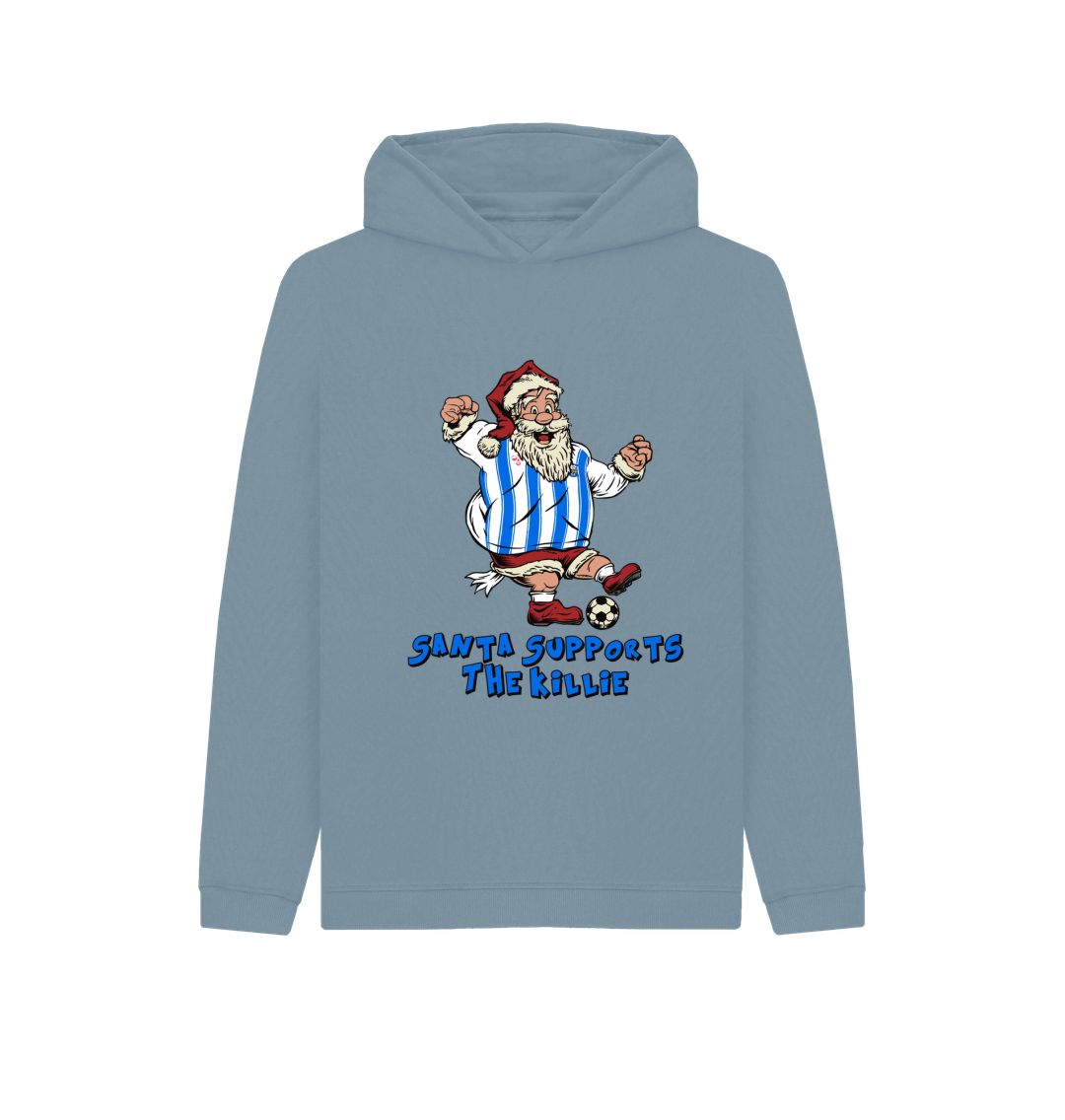 Stone Blue Kilmarnock Kids Santa Hoody