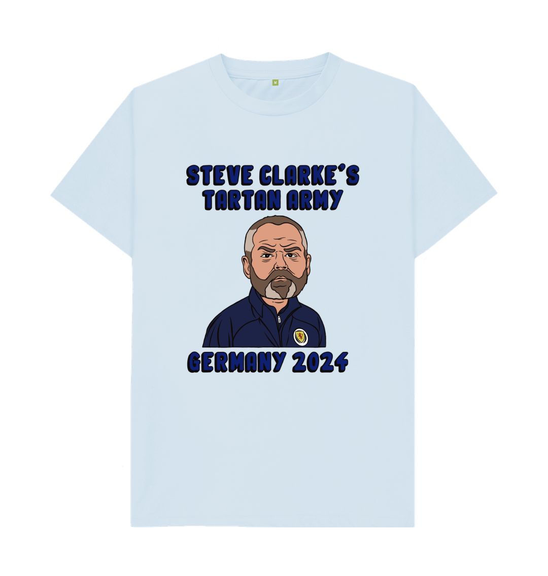 Sky Blue Scotland Euro 2024 Steve Clarke's Tartan Army T-shirt