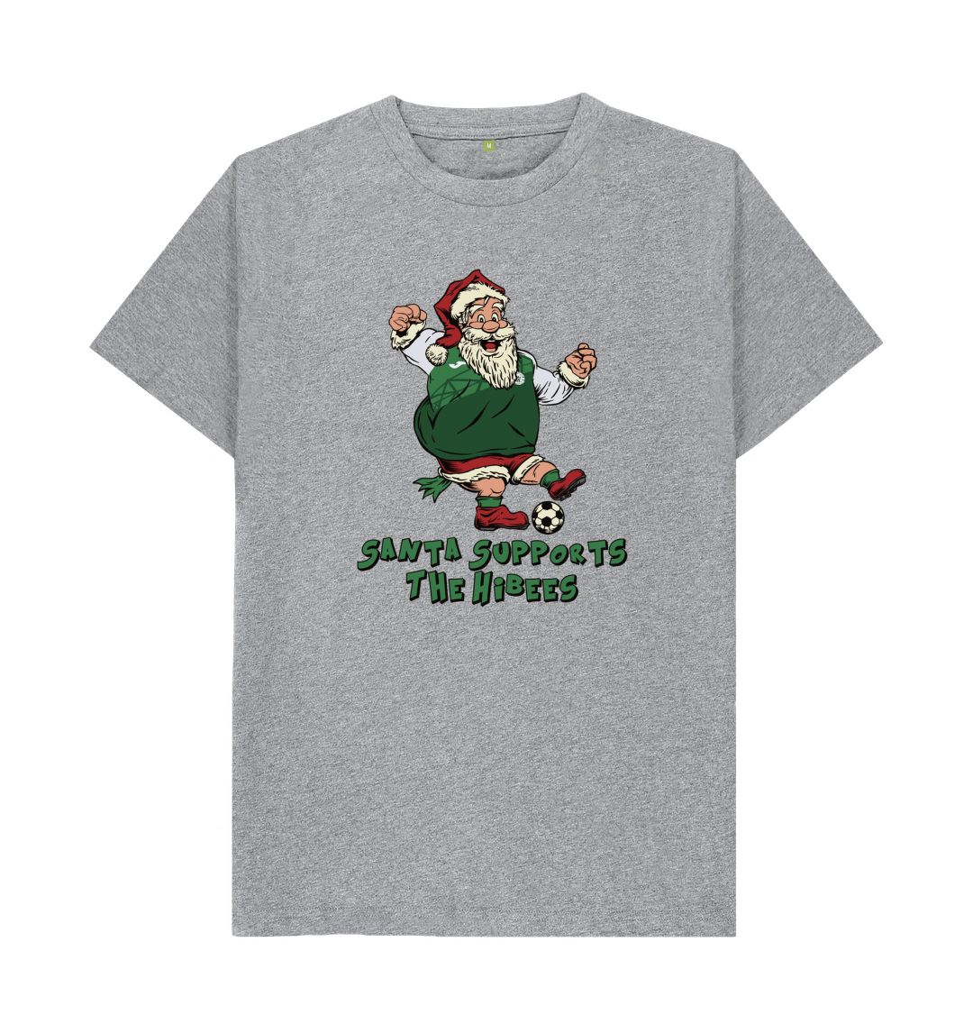 Athletic Grey Hibernian Men's Santa T-shirt