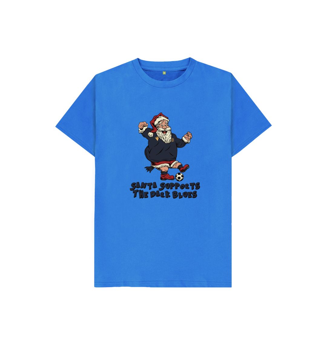 Bright Blue Dundee FC Kids Santa T-shirt