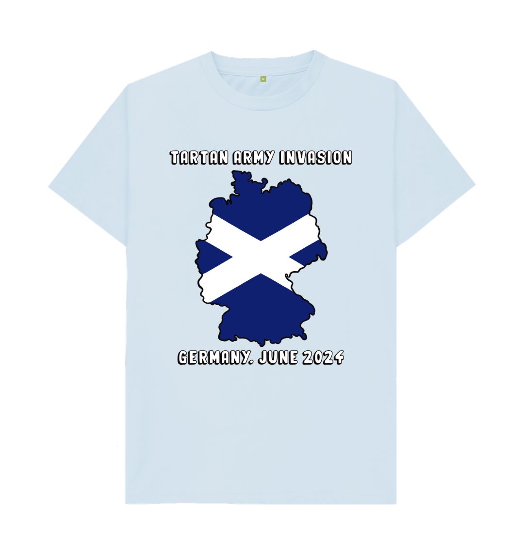 Sky Blue Scotland Euro 2024 Tartan Army Invasion T-shirt