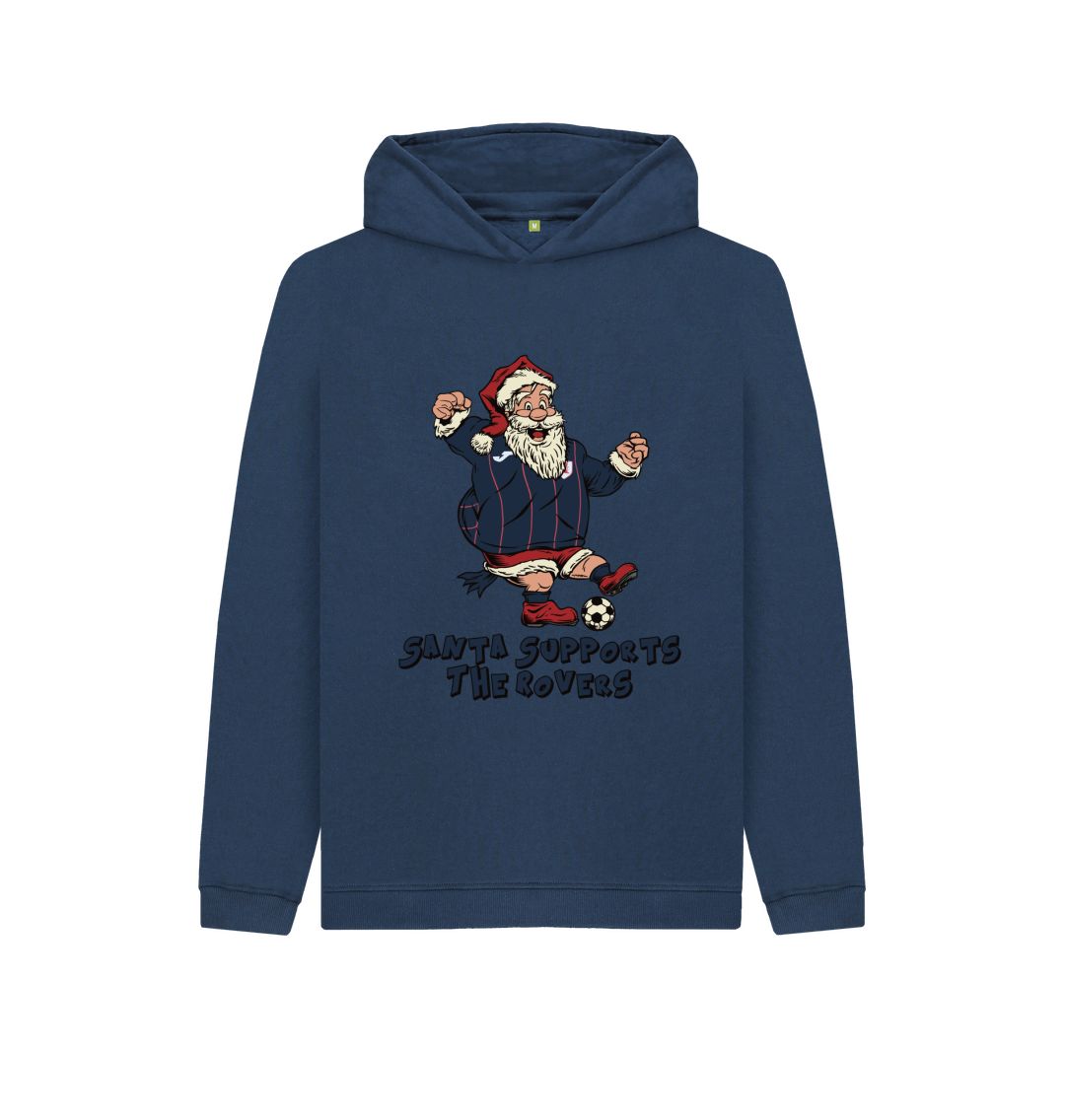 Navy Blue Raith Rovers Kids Santa Hoody